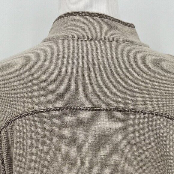 Tommy Bahama Reversible Mens Pullover 1/4 Zip Sweater XL Extra Large Beige & Gra - Picture 5 of 10